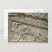 Carte Postale Bulle de combat de lions, escalier de secours est (Devant / Derrière)