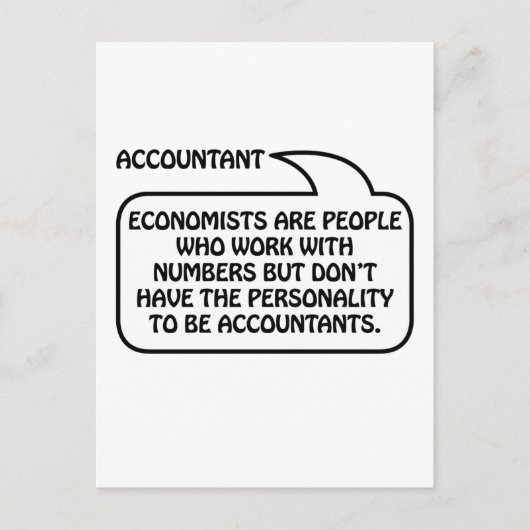 Carte Postale Bulle de devis comptable (Devant)