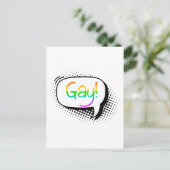 Carte Postale Bulle de dialogue gay (Debout devant)