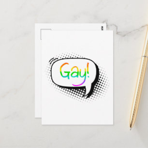 Carte Postale Bulle de dialogue gay
