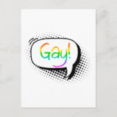 Carte Postale Bulle de dialogue gay (Devant)
