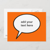 Carte Postale bulle de discours personnalisable (Devant / Derrière)