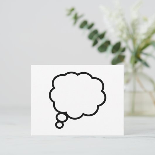 Carte Postale Bulle de pensée (Debout devant)