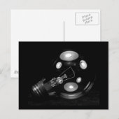 CARTE POSTALE BULLE LUMINEUSE GRAVE B&W (Devant / Derrière)