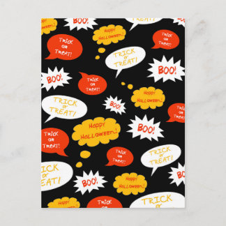 Carte Postale bulle vocale halloween
