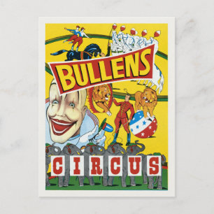 Carte Postale Bullentille Circus Poster vintage des années 1930