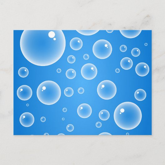 Carte Postale Bulles bleues (Devant)