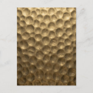Carte Postale Bulles de métal texturé martelé or