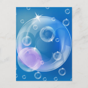 Carte Postale Bulles de savon