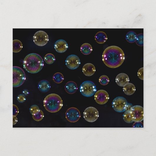 Carte Postale Bulles de savon (Devant)