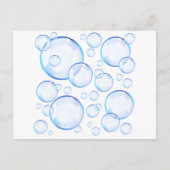 Carte Postale Bulles de savon bleues transparentes (Devant)