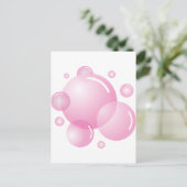 Carte Postale Bulles de savon rose (Debout devant)