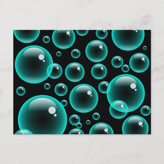 Carte Postale Bulles de turquoise (Devant)