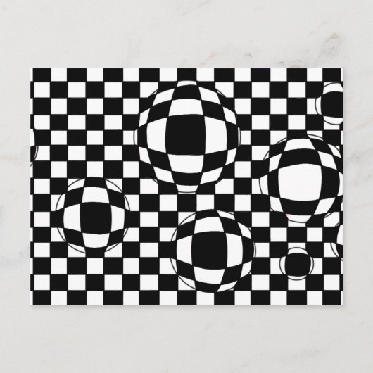 Carte postale Bulles noires et blanches (Devant)