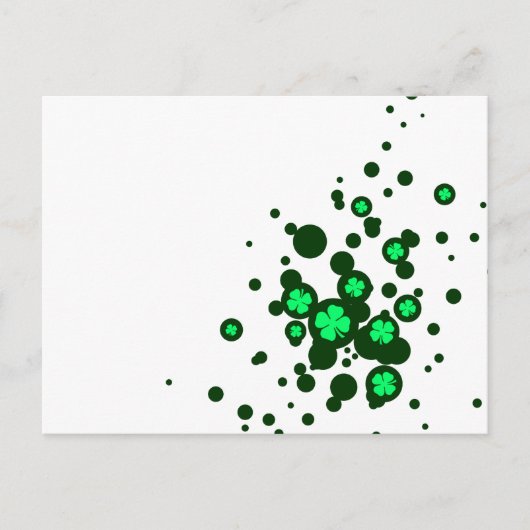 Carte Postale Bulles shamrocks (Devant)