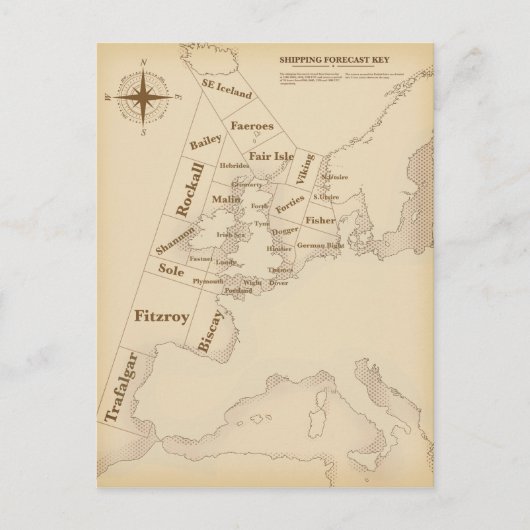 Carte Postale Bulletin de navigation des îles britanniques de st (Devant)