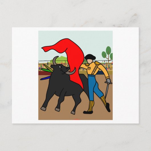 Carte Postale Bullfight Torero Bull (Devant)
