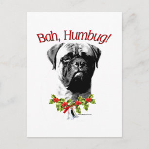Carte Postale Bullmastiff Bah Humbug