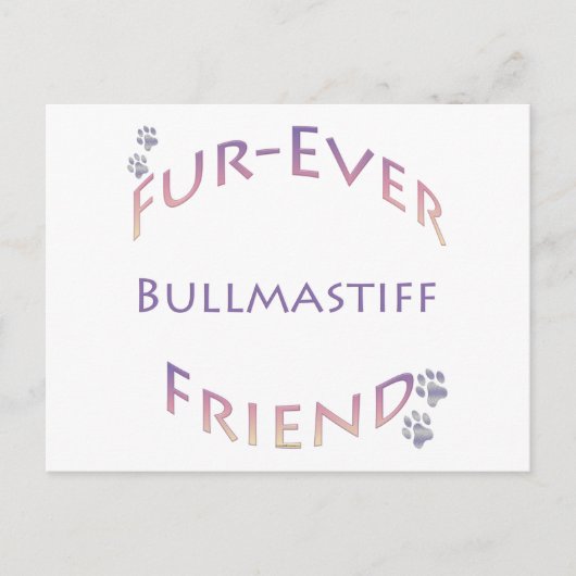 Carte Postale Bullmastiff Furever (Devant)