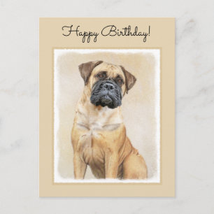 Carte Postale Bullmastiff Peinture - Joli chien d'origine art