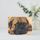 Carte Postale Bullmastiff Waiting - Art de race de chien (Debout devant)