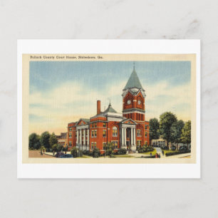 Carte Postale Bulloch County Court House à Statesboro, Géorgie,