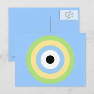 Carte Postale Bullseye combiné vert par Shirley Taylor
