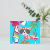 Carte Postale Bum Kitty Cat Sunglasses Beach Ball (Debout devant)