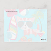 Carte Postale Bum Kitty Cat Sunglasses Beach Ball (Dos)