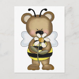 Carte Postale Bumble Bee Baby Ours