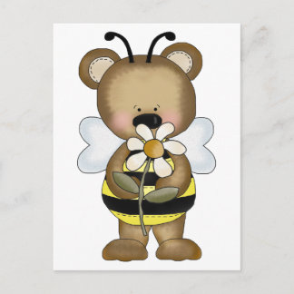 Carte Postale Bumble Bee Baby Ours