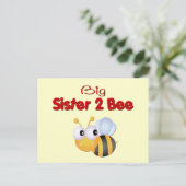 Carte Postale Bumble Bee Big Sister to Be (Debout devant)