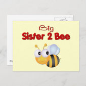 Carte Postale Bumble Bee Big Sister to Be (Devant / Derrière)