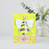 Carte Postale Bumble Bee et Purple Daisy (Debout devant)