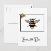 Carte Postale Bumble Bee in Bee Frame (Devant / Derrière)