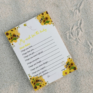 Carte Postale Bumble bee themes gender reveal party games wishes