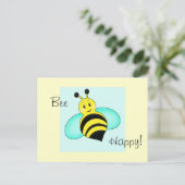 Carte postale Bumblebee "Bee Happy" (Debout devant)