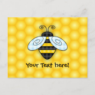 Carte Postale Bumblebee et Icône Honeycomb