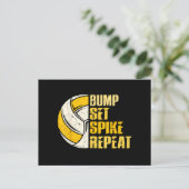 Carte Postale Bump Set Spike Répéter Volleyball Funny (Debout devant)