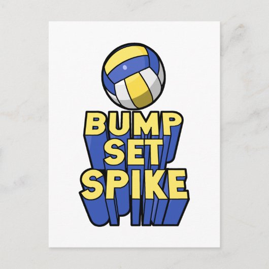 Carte Postale Bump Set Spike Volleyball Sport (Devant)