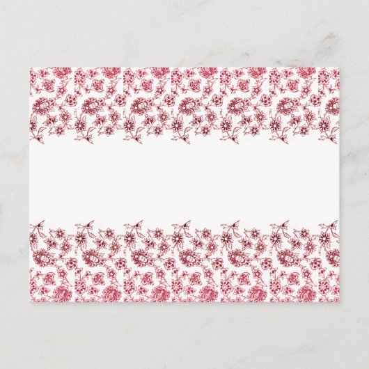 Carte Postale Bunches de fleurs roses (Devant)