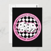 Carte Postale Bunco Chicks Roll with It - Rose (Devant / Derrière)