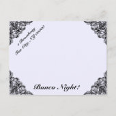 Carte Postale Bunco Night Invitation victorienne Vintage (Dos)