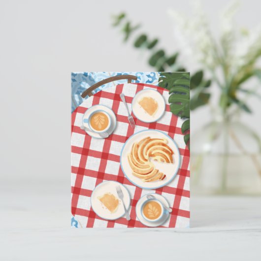 Carte Postale Bundt Cake and Coffee for Two (Debout devant)