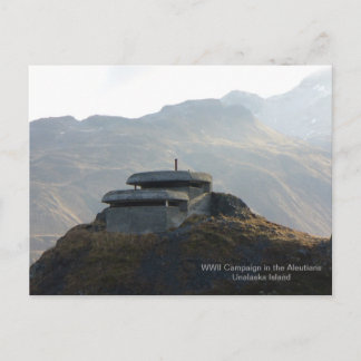Carte Postale Bungalow de guichet 2ème guerre mondiale sur l'île