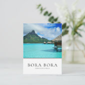 Carte Postale Bungalow sur l'eau, Bora Bora, Polynésie française (Debout devant)