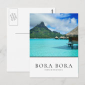 Carte Postale Bungalow sur l'eau, Bora Bora, Polynésie française (Devant / Derrière)