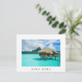 Carte Postale Bungalow Tropical Bora Bora au-dessus de l'eau dan (Debout devant)