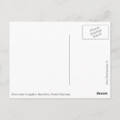 Carte Postale Bungalow Tropical Bora Bora au-dessus de l'eau dan (Dos)