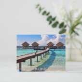 Carte Postale Bungalows sur l'eau des Maldives (Debout devant)